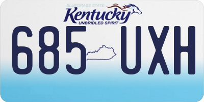 KY license plate 685UXH