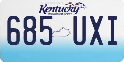 KY license plate 685UXI