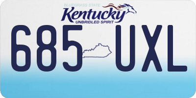 KY license plate 685UXL