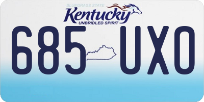 KY license plate 685UXO