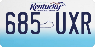 KY license plate 685UXR