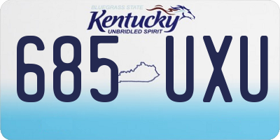 KY license plate 685UXU