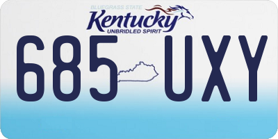 KY license plate 685UXY
