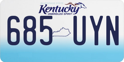 KY license plate 685UYN