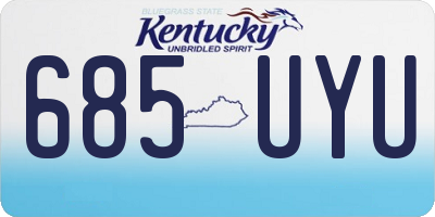 KY license plate 685UYU