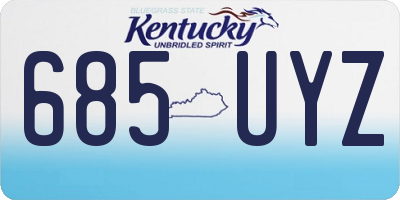 KY license plate 685UYZ