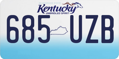 KY license plate 685UZB