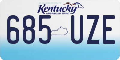 KY license plate 685UZE