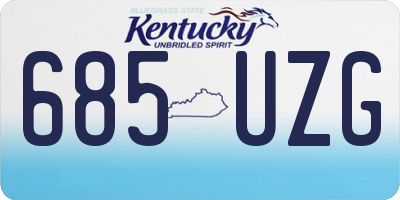 KY license plate 685UZG