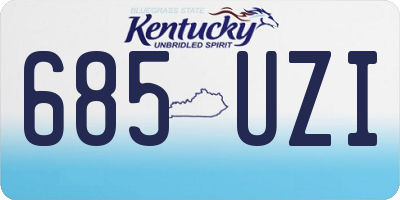 KY license plate 685UZI