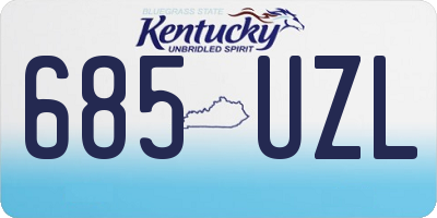 KY license plate 685UZL