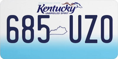 KY license plate 685UZO