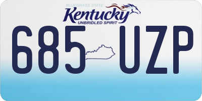 KY license plate 685UZP