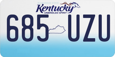 KY license plate 685UZU