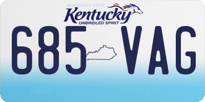 KY license plate 685VAG