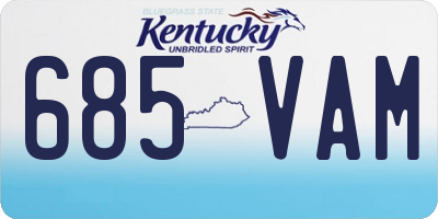 KY license plate 685VAM