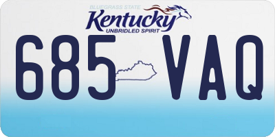 KY license plate 685VAQ