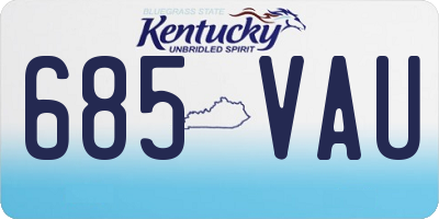KY license plate 685VAU