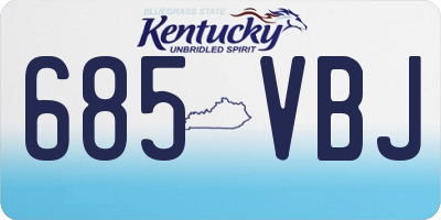 KY license plate 685VBJ