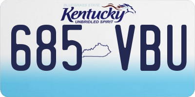 KY license plate 685VBU