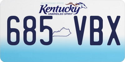KY license plate 685VBX