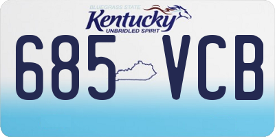 KY license plate 685VCB