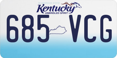 KY license plate 685VCG