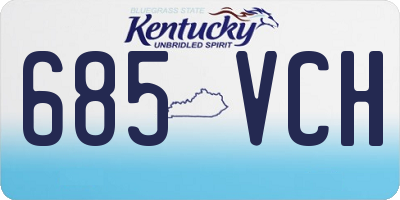 KY license plate 685VCH
