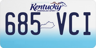 KY license plate 685VCI