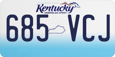 KY license plate 685VCJ