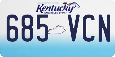 KY license plate 685VCN