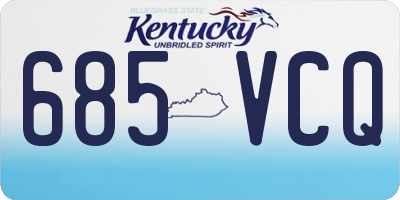 KY license plate 685VCQ