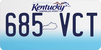 KY license plate 685VCT