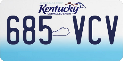 KY license plate 685VCV