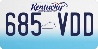 KY license plate 685VDD