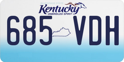 KY license plate 685VDH