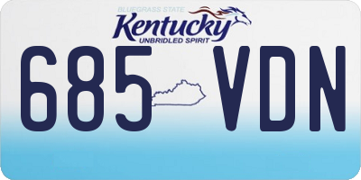KY license plate 685VDN