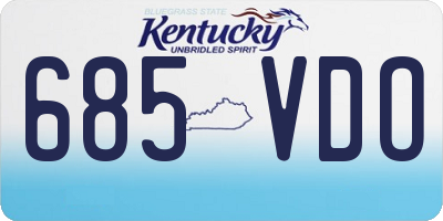 KY license plate 685VDO