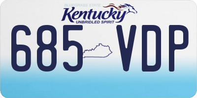 KY license plate 685VDP