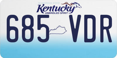 KY license plate 685VDR