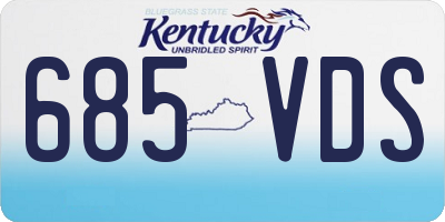KY license plate 685VDS
