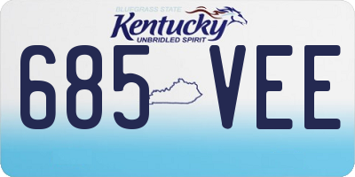 KY license plate 685VEE