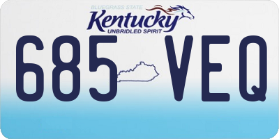 KY license plate 685VEQ
