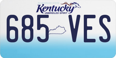 KY license plate 685VES