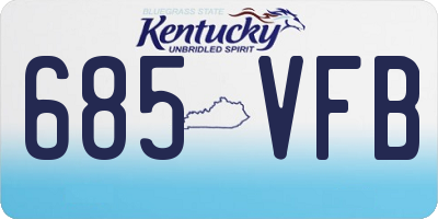KY license plate 685VFB
