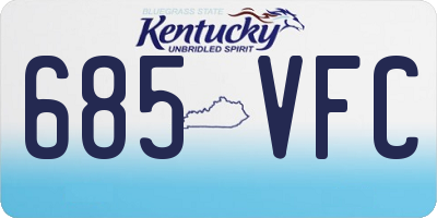 KY license plate 685VFC