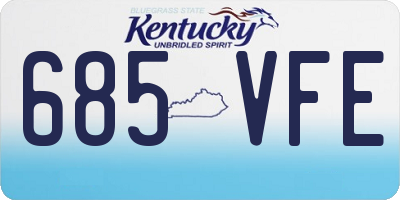 KY license plate 685VFE