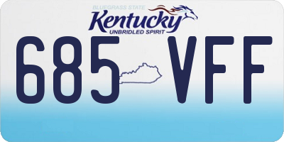 KY license plate 685VFF
