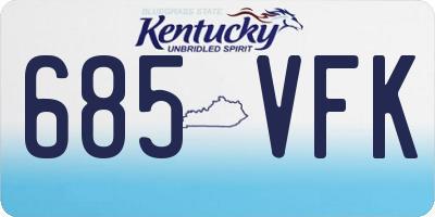 KY license plate 685VFK