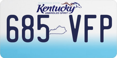 KY license plate 685VFP